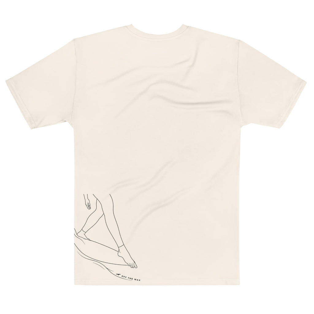 Woman Hang Five Noseride all-over print crew neck tee in white, back view