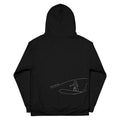 Bottom Turn Drop Knee all-over print hoodie in white, back view